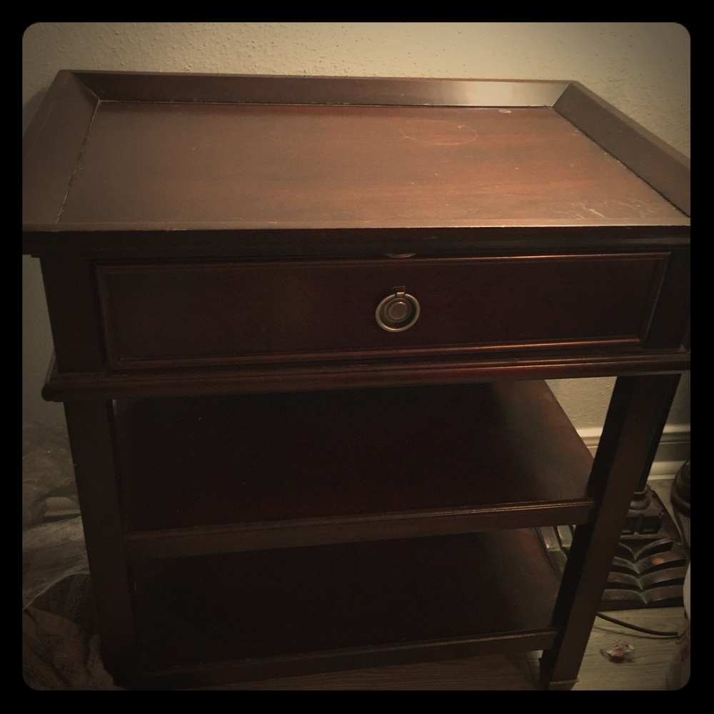 Wooden bedside table